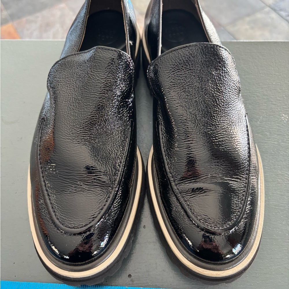 Paul Green Naomi Black Crinkled Patent Platform Super Soft Loafer- NWOT 8.5 size - Picture 7 of 9